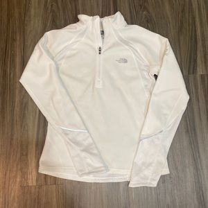 The North Face Womens White Flight Series Quarter Zip Fleece Jacket Size Xs